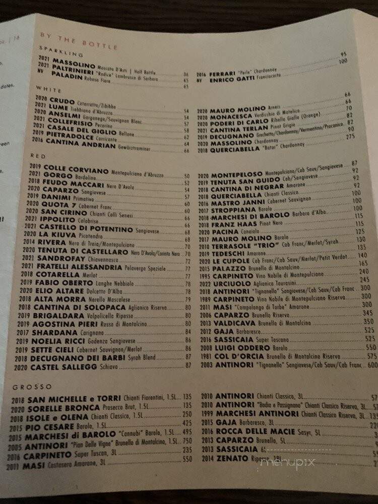 Cardinale - Calgary, AB menu_pic