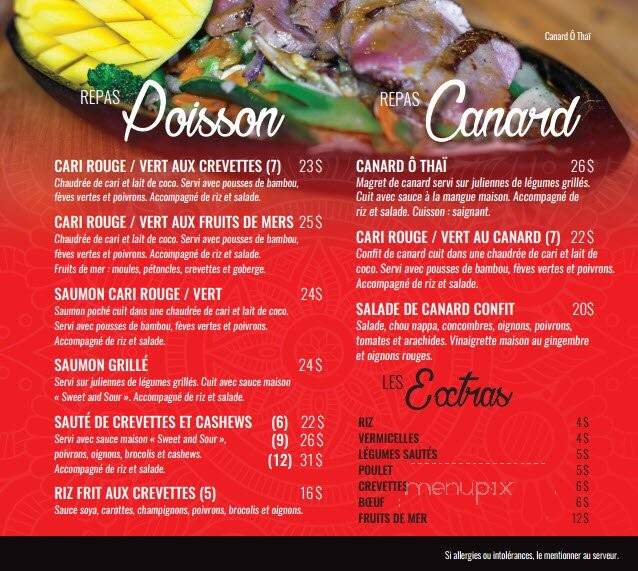 O Thai - Val-d'Or, QC menu_pic