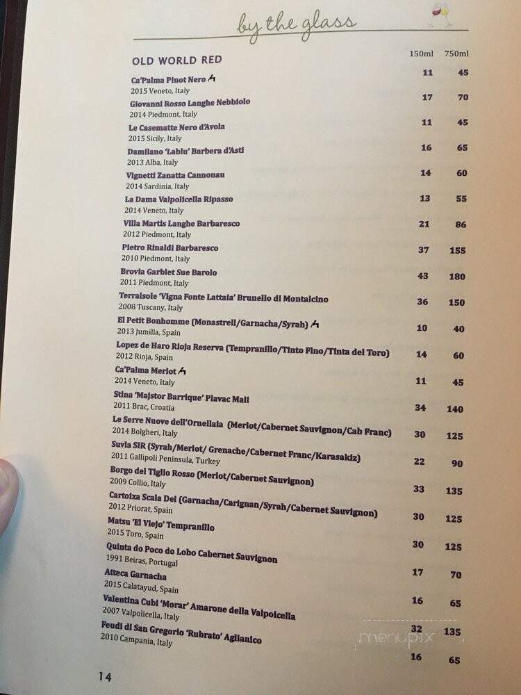 TWB The Wine Bar - Vancouver, BC menu_pic