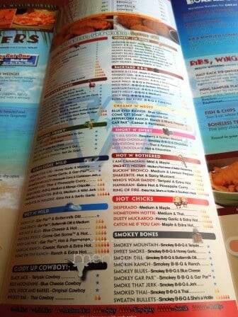 Wild Wing - Toronto, ON menu_pic