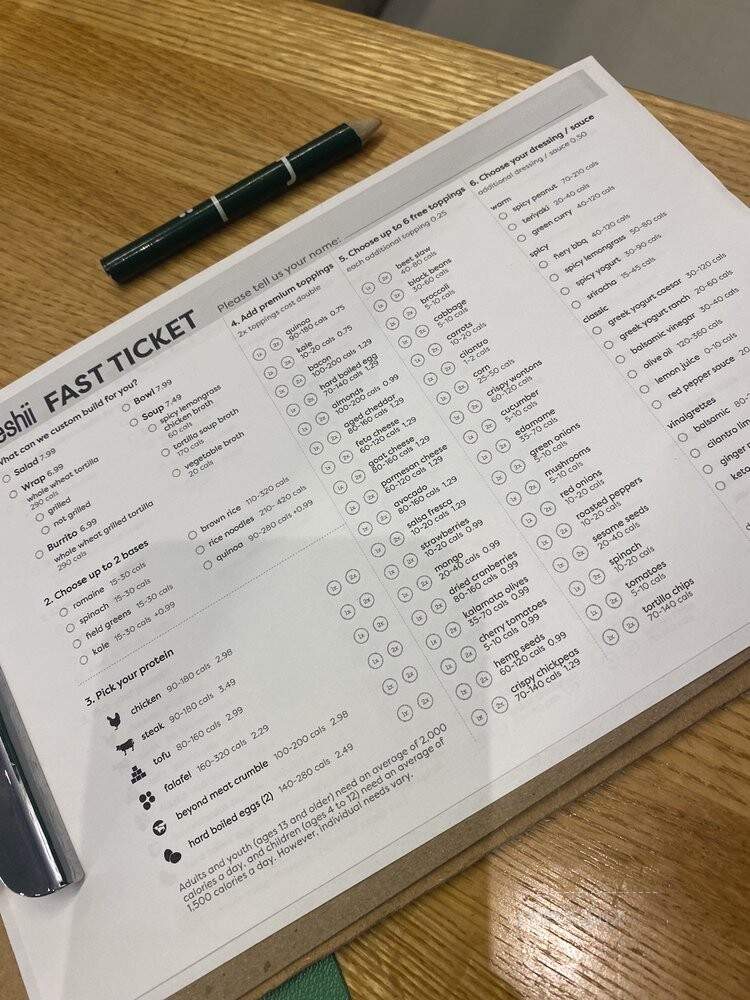 Freshii - Vaughan, ON menu_pic