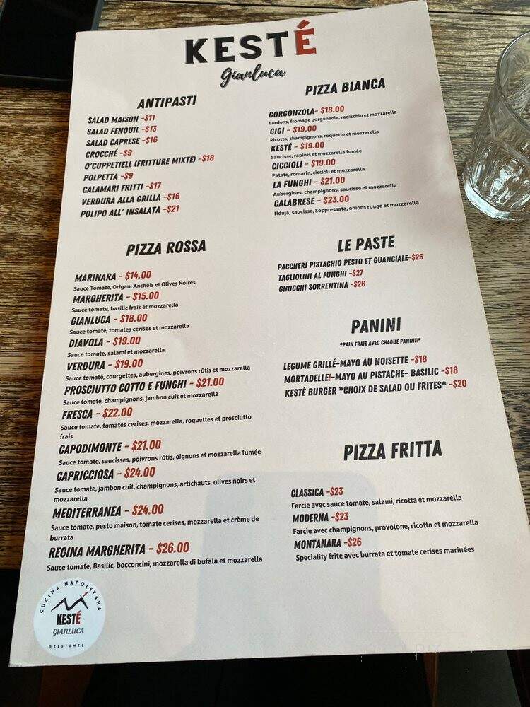 Keste - Montreal, QC menu_pic