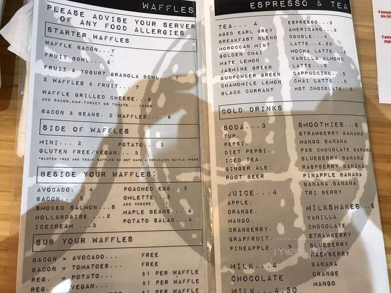 Starving Artist - Toronto, ON menu_pic