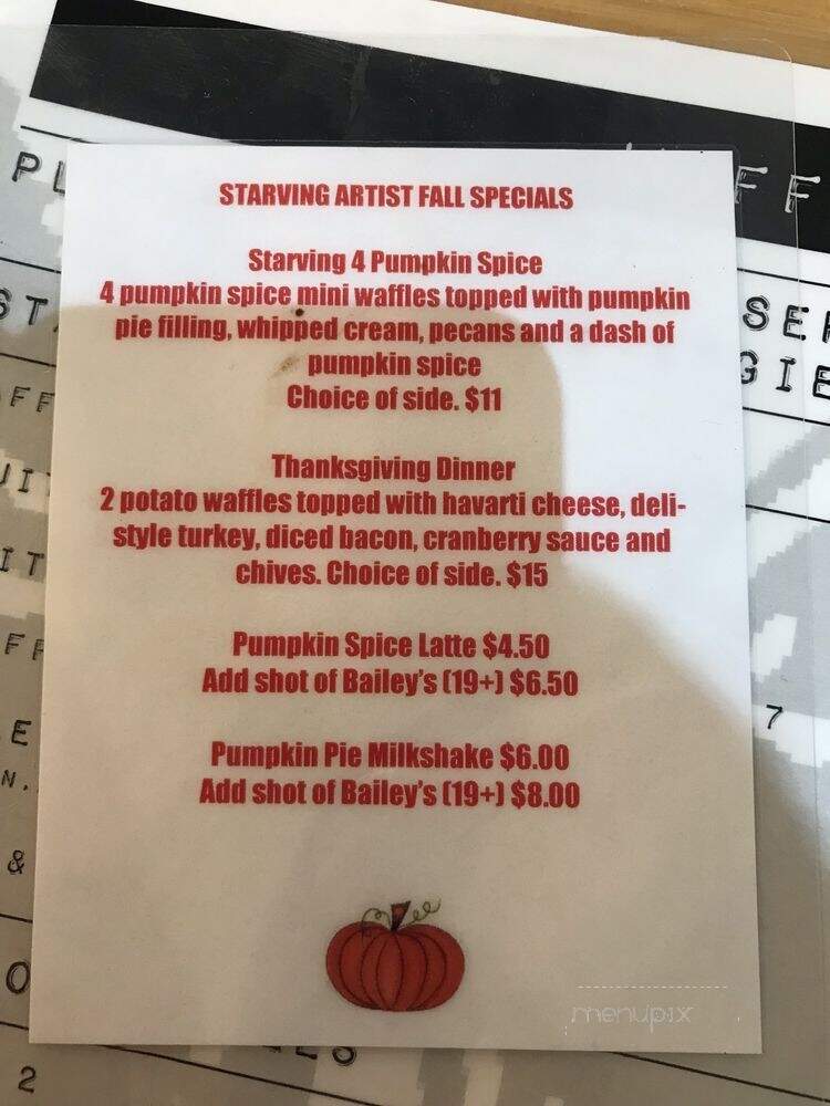 Starving Artist - Toronto, ON menu_pic
