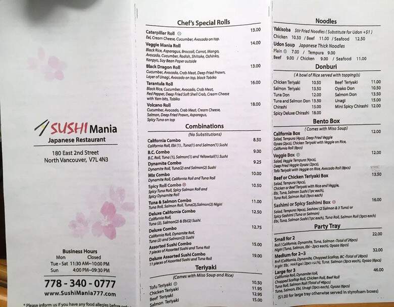 Sushi Mania - North Vancouver, BC
