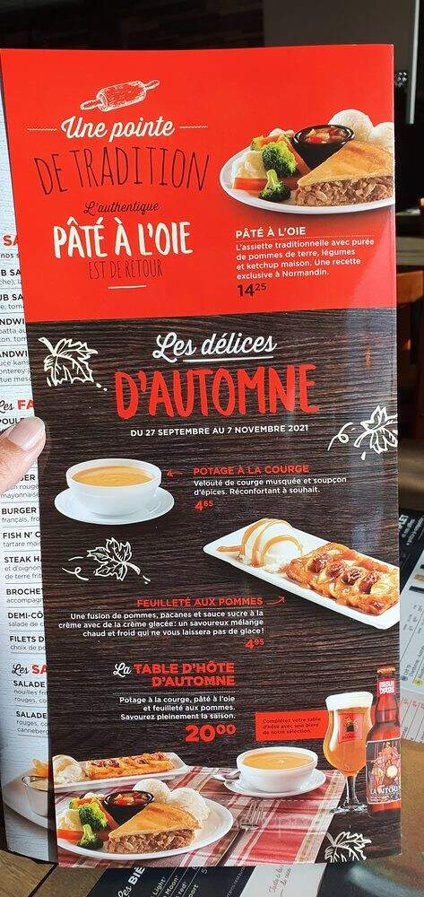 Restaurant Normandin - Riviere-Du-Loup, QC menu_pic