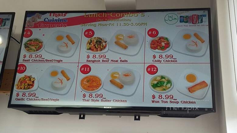 Thai Cuisine Experts - Mississauga, ON menu_pic