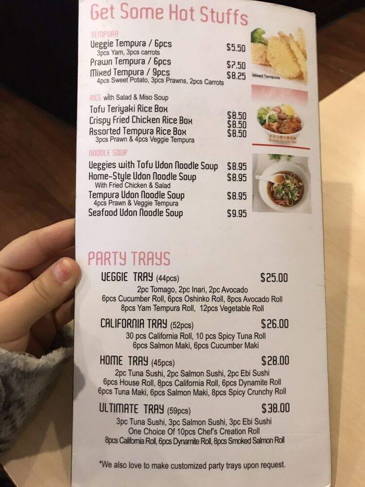 Sushi Home - Vancouver, BC menu_pic