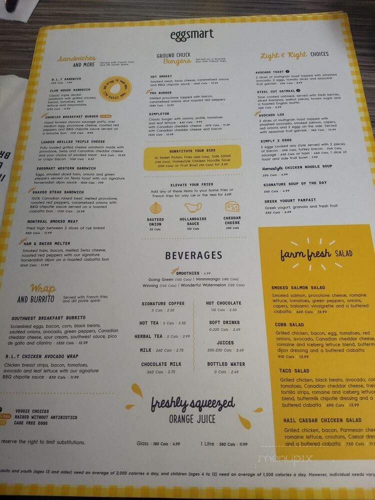 Eggsmart - Toronto, ON menu_pic