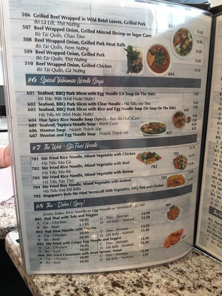 Pho Sunrise - Kitchener, ON menu_pic