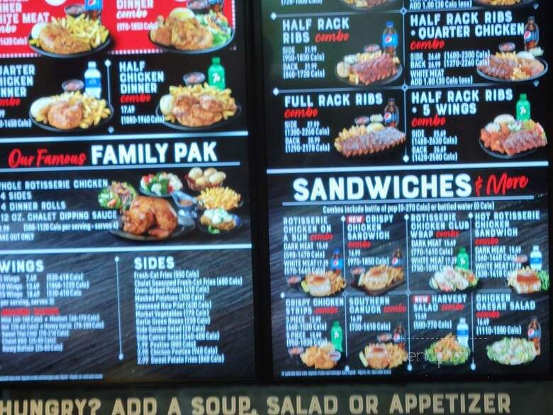 Swiss Chalet Rotisserie & Grill - Toronto, ON menu_pic