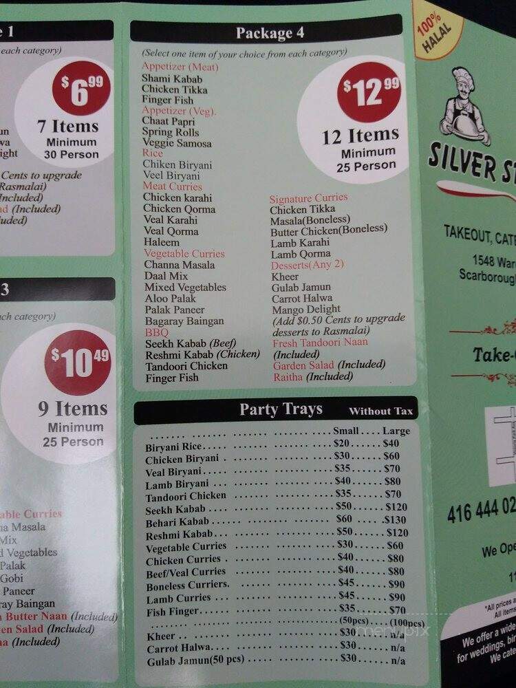 Silver Spoon - Toronto, ON menu_pic