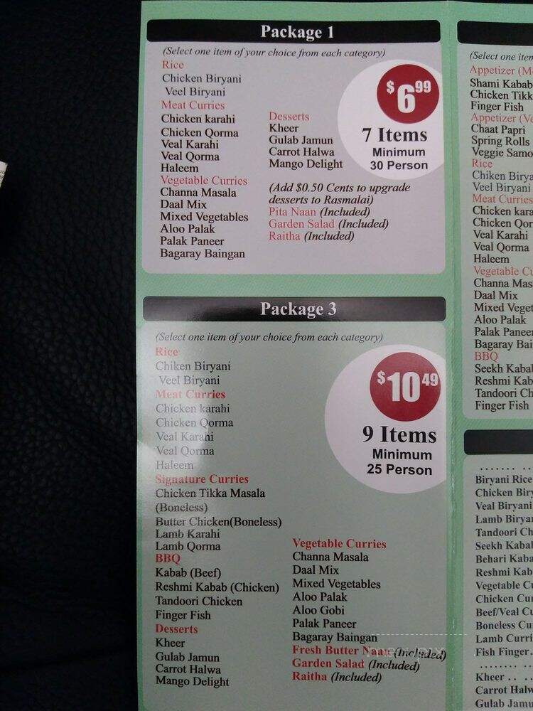 Silver Spoon - Toronto, ON menu_pic