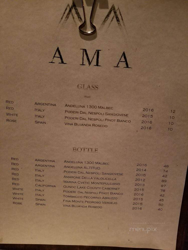 AMA - Toronto, ON menu_pic