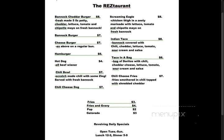 KingPin Lounge - Hope, BC menu_pic