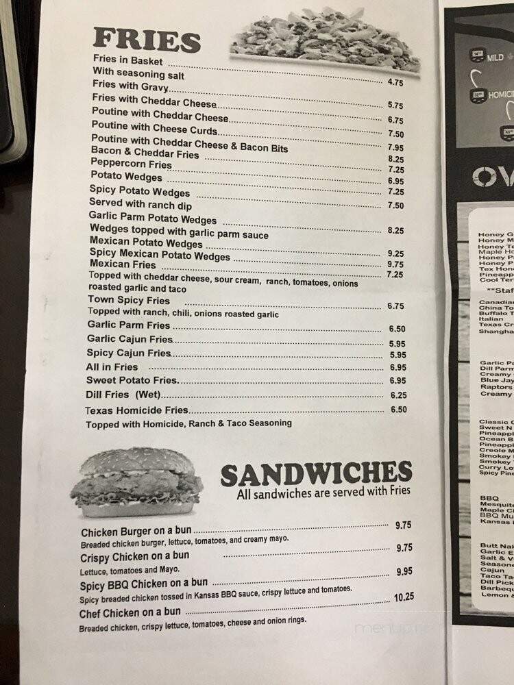 Town Wings - Toronto, ON menu_pic