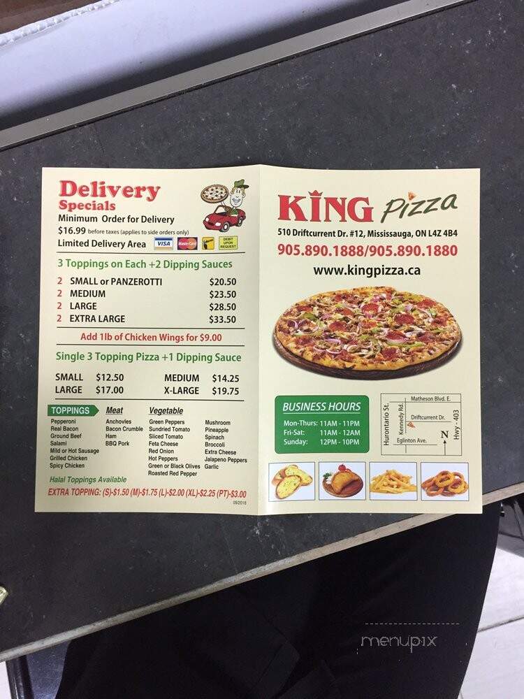 King Pizza - Mississauga, ON menu_pic