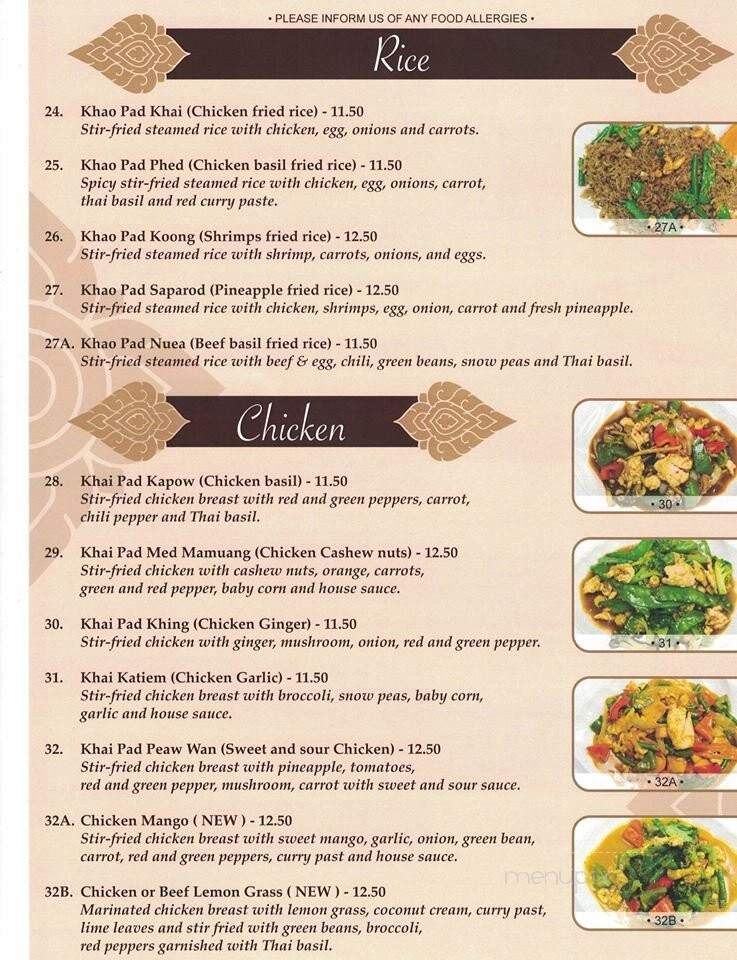 J.C. Royal Thai Cuisine - Cambridge, ON menu_pic