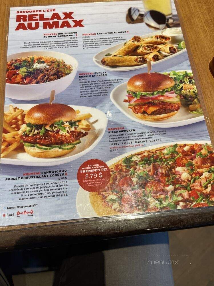 Boston Pizza - Sainte-Foy, QC menu_pic