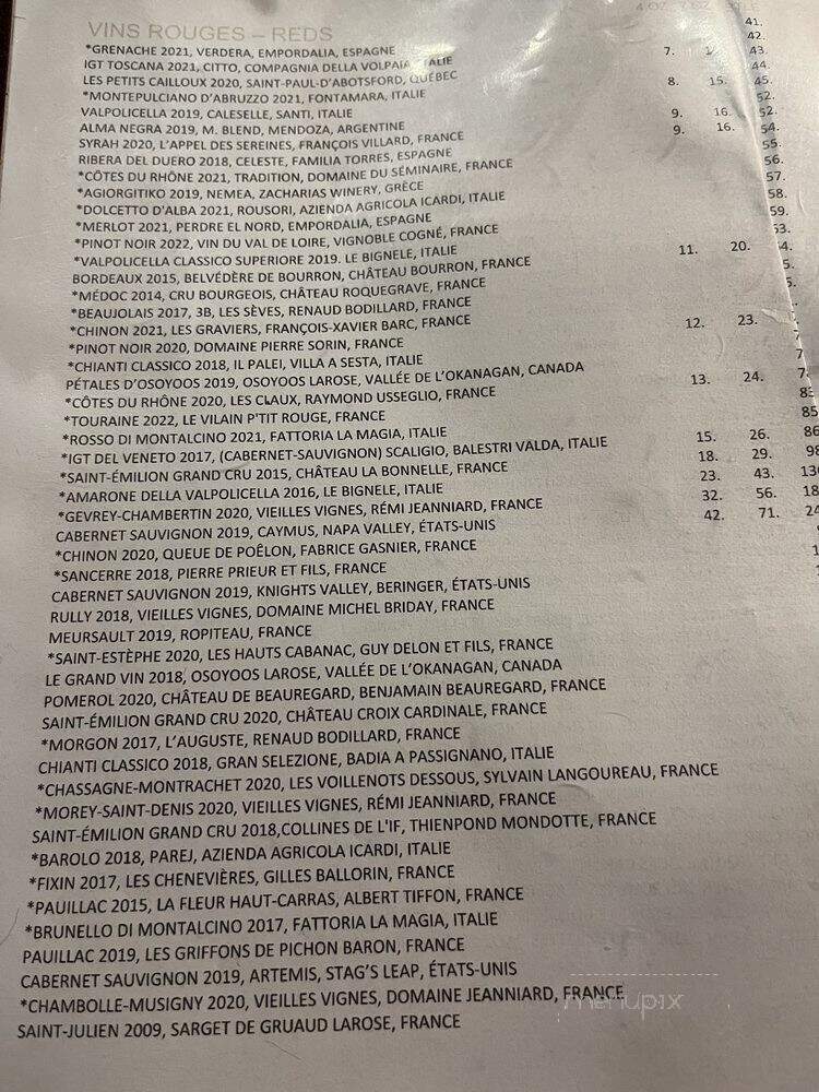 Louise - Quebec City, QC menu_pic