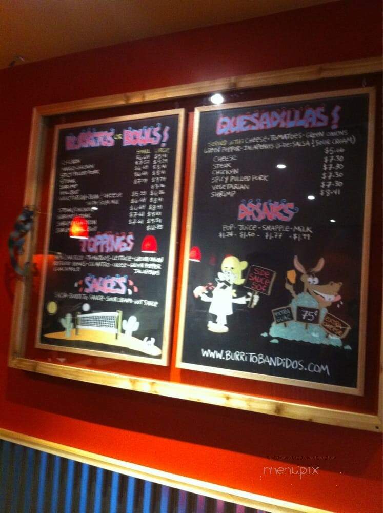 Burrito Bandidos - Toronto, ON menu_pic