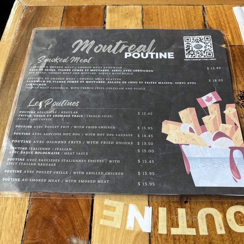 Montreal Poutine - Montreal, QC menu_pic