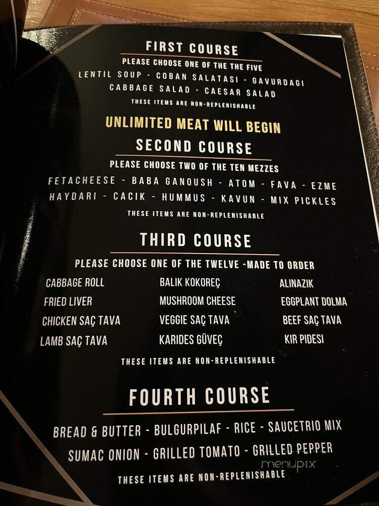 Barans Turkish Cuisine & Bar - Toronto, ON menu_pic