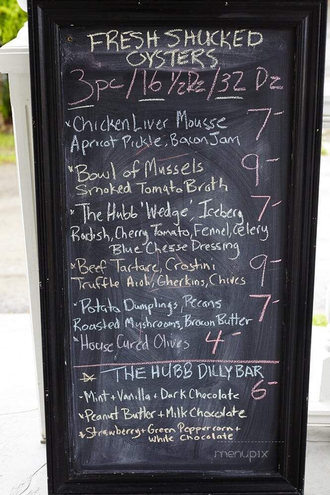 The Hubb Eatery and Lounge - Prince Edward, ON menu_pic