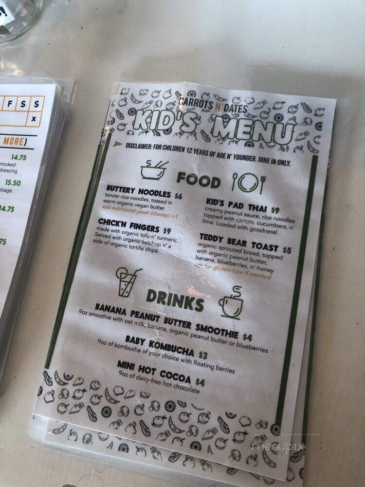 Carrots N Dates - Tecumseh, ON menu_pic