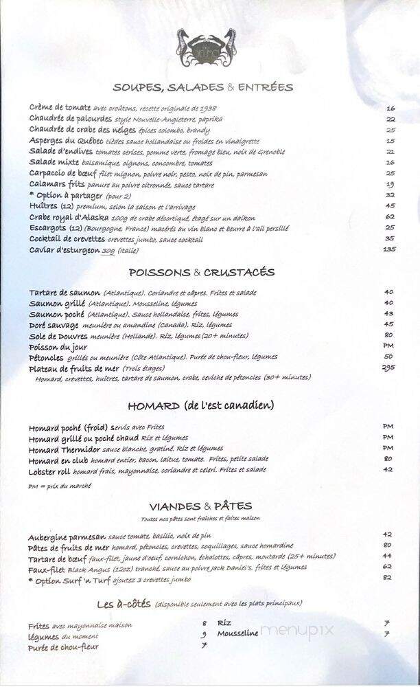 Chez Delmo - Montreal, QC menu_pic