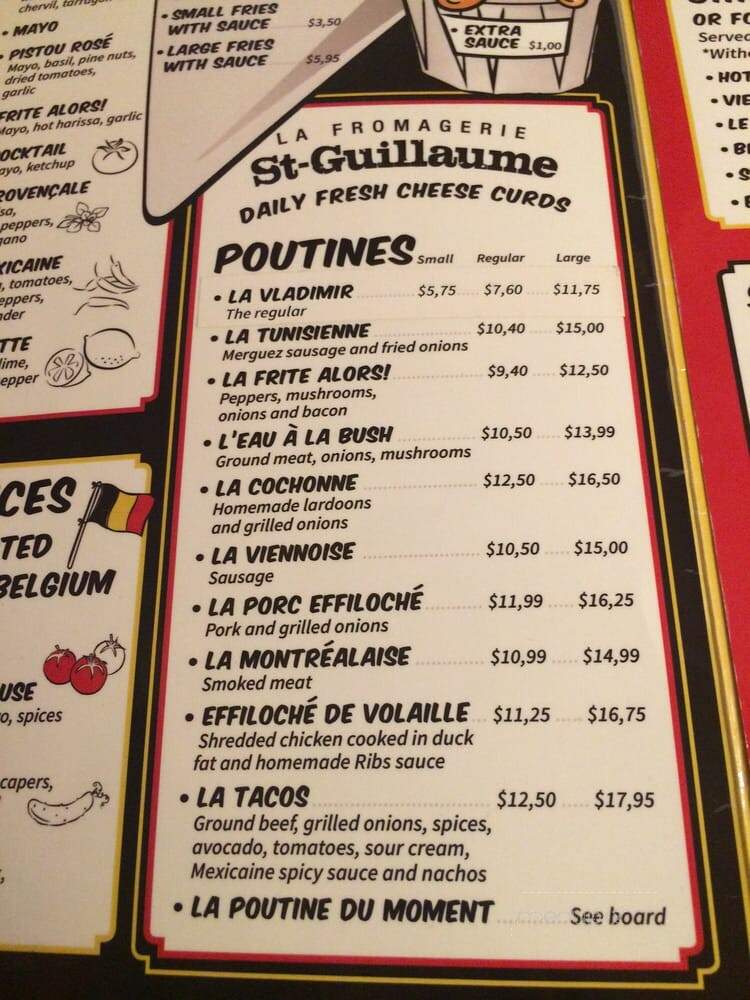 Frite Alors - Montreal, QC menu_pic