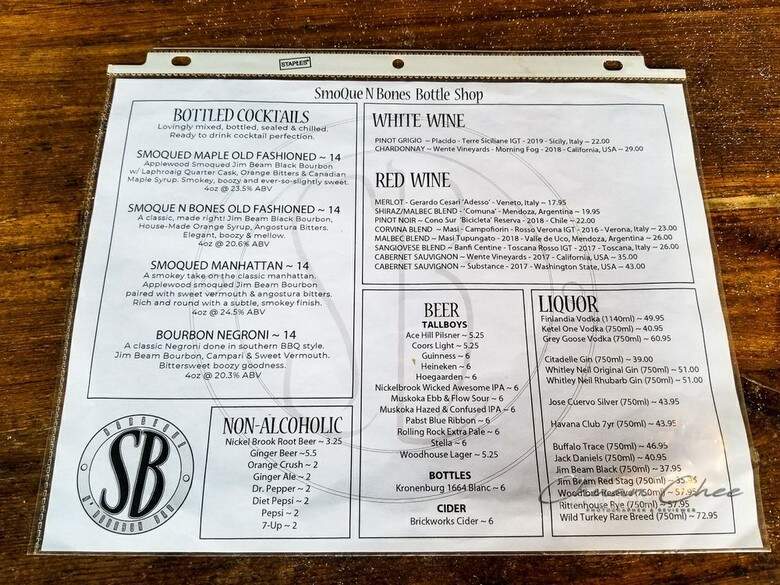 Smoque N' Bones - Toronto, ON menu_pic