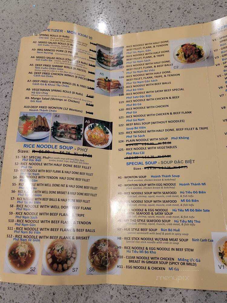 Pho T & T - Vaughan, ON menu_pic