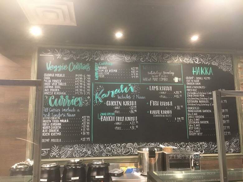 Cafe Zauq - Milton, ON menu_pic