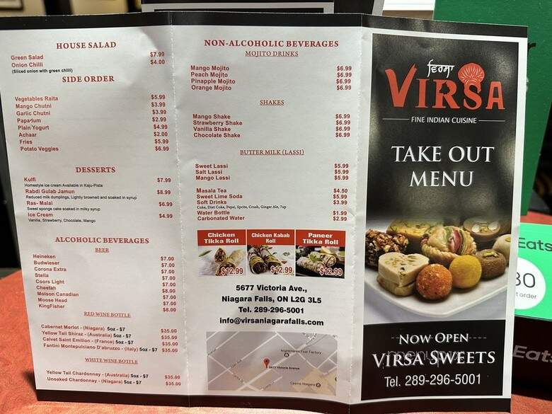 Virsa Fine Indian Cuisine - Niagara Falls, ON