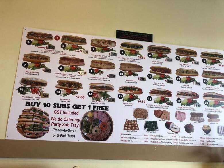 Banh Mi Nhu Y - Calgary, AB menu_pic