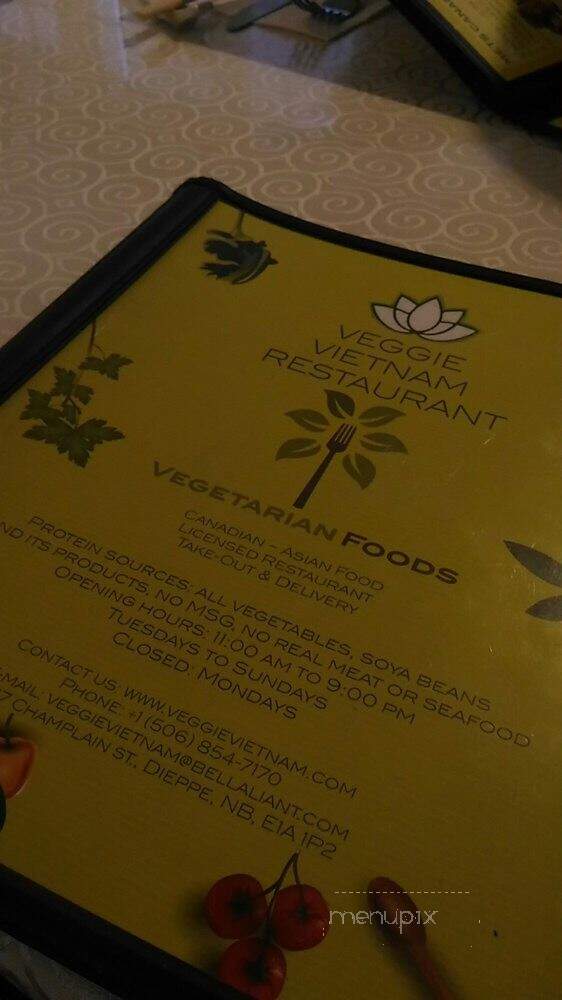 Veggie Vietnam - Dieppe, NB menu_pic