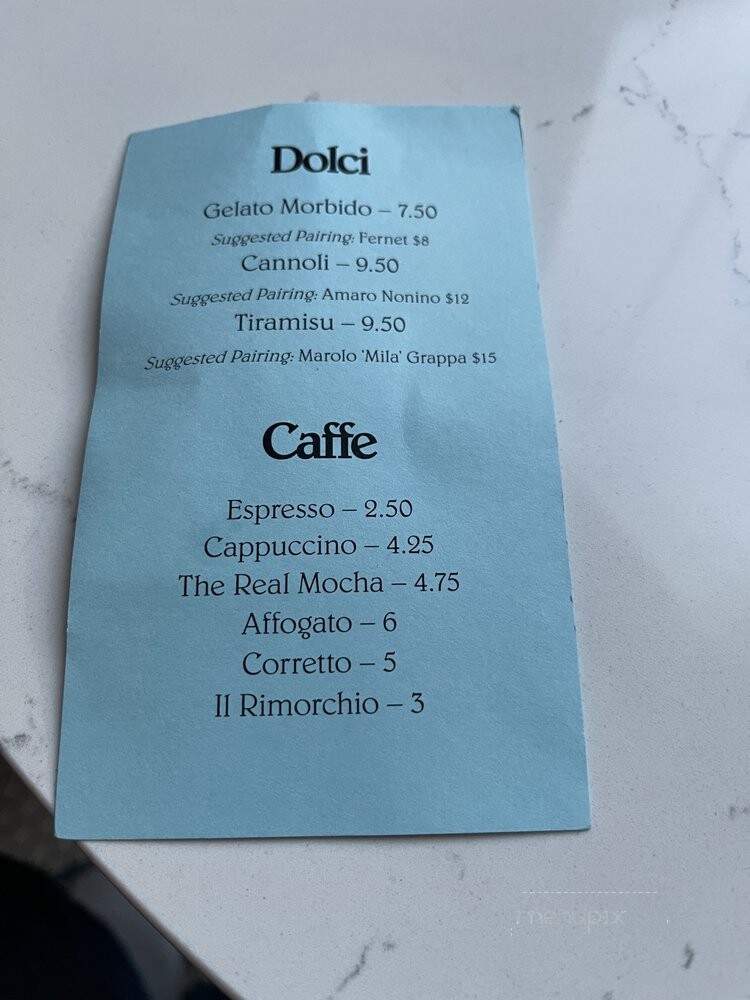 Caffe Di Beppe - Vancouver, BC menu_pic