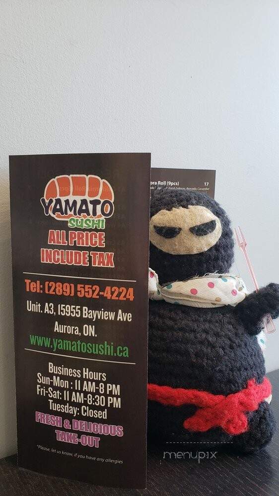 Yamato Sushi - Aurora, ON menu_pic