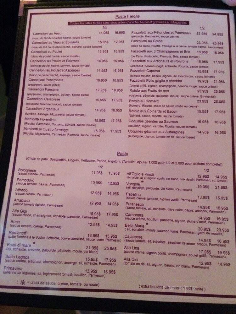 Finocchio - Sainte-Marthe-sur-le-Lac, QC menu_pic
