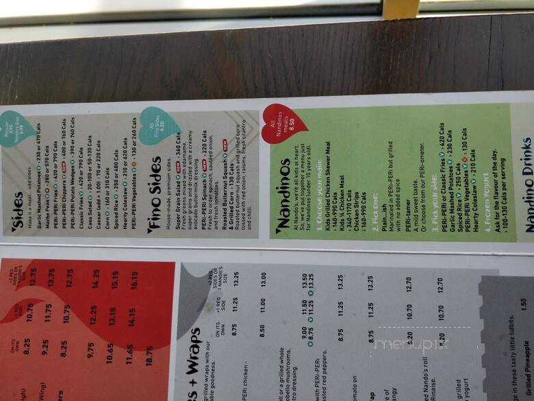 Nando's - Richmond, BC menu_pic