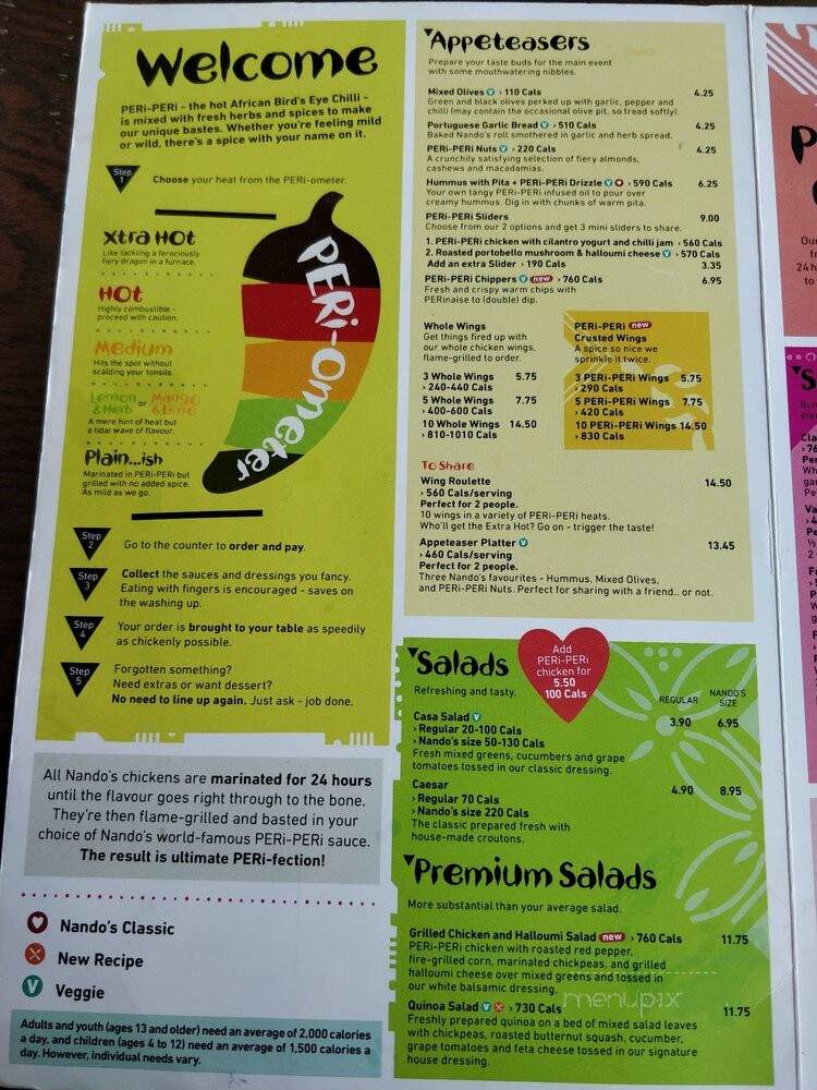 Nando's - Richmond, BC menu_pic