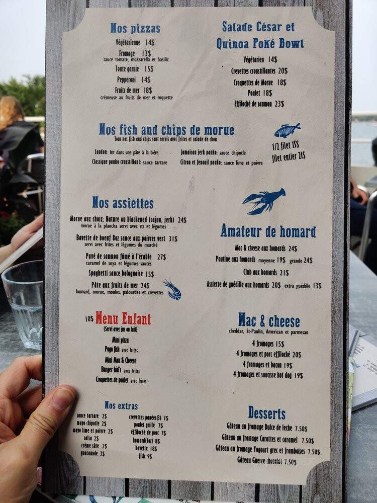 Le Shack de la Marina - Venise-en-Quebec, QC menu_pic