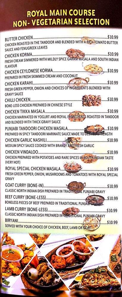 Royal Indian Buffet & Sweets - Cambridge, ON menu_pic