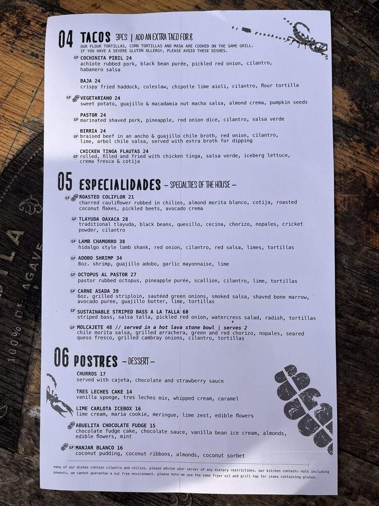 El Catrin Destileria - Toronto, ON menu_pic