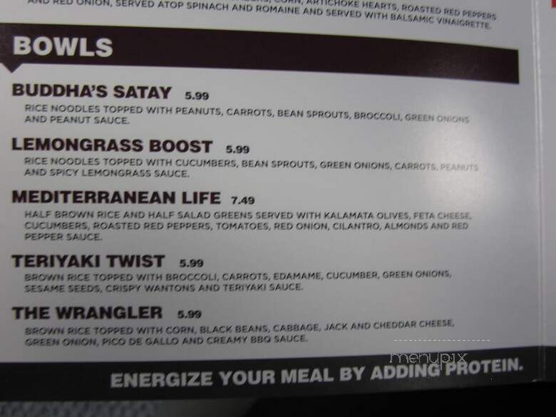 Freshii - Vancouver, BC menu_pic