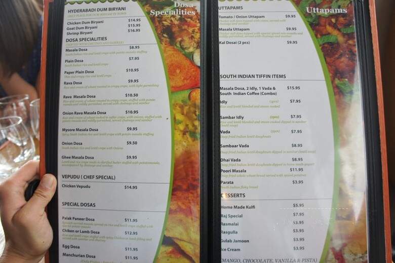 Raj Palace - Calgary, AB menu_pic
