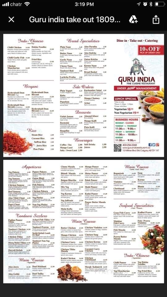 Guru India Restaurant - Calgary, AB