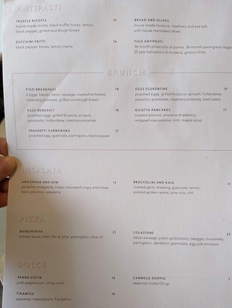 Figo - Toronto, ON menu_pic