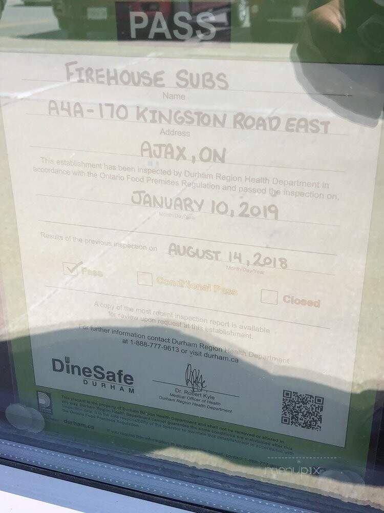 Firehouse Subs - Ajax, ON menu_pic